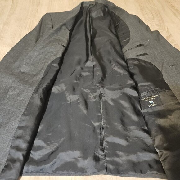 HART SCHAFFNER MARX Gold Trumpeter Mens Gray Blue Wool  42L Jacket Blazer - Picture 4 of 11